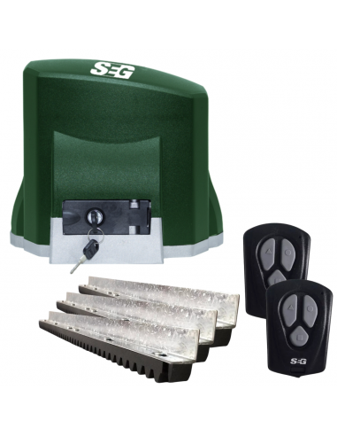 Kit de Motor 1/4HP + 3Mts. Cremallera + 2 Controles + 2 Imanes de fin de curso