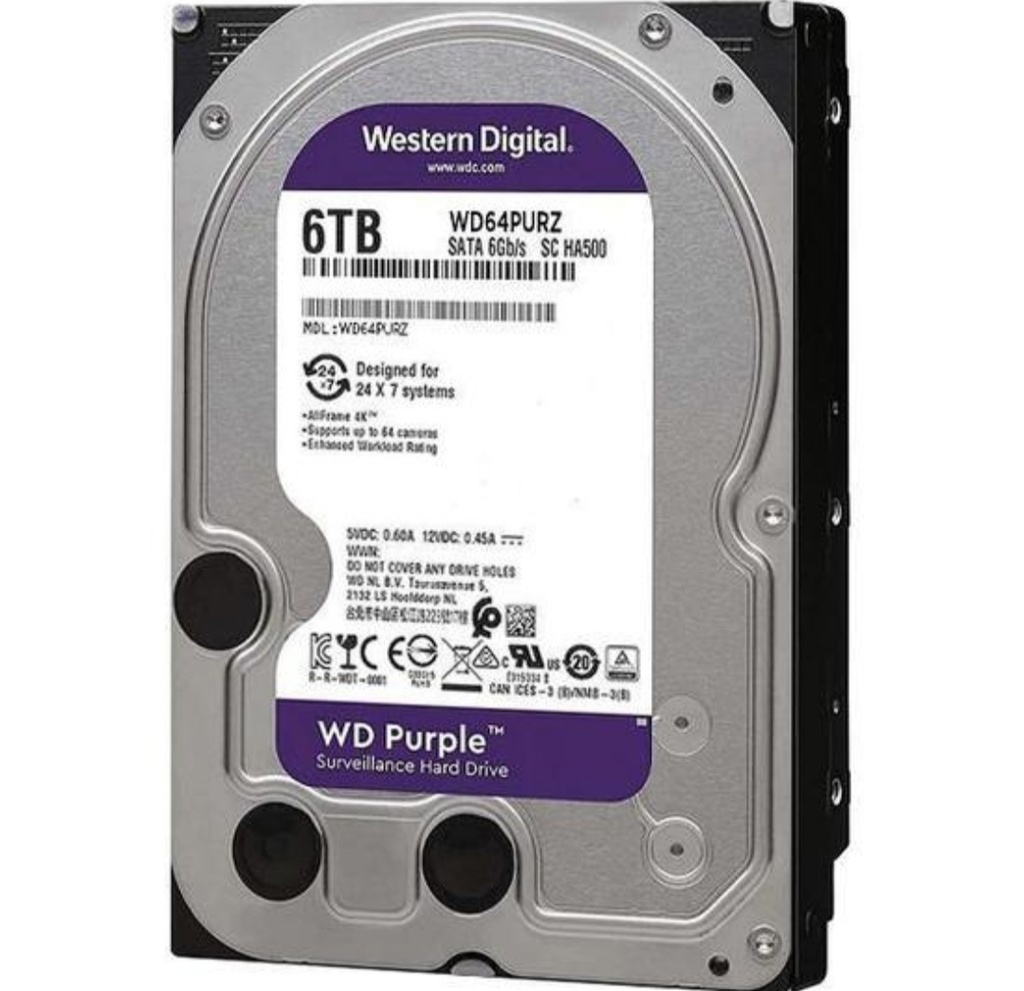 Disco duro Western Digital Purple 6TB de 3.5" de 5400 RPM